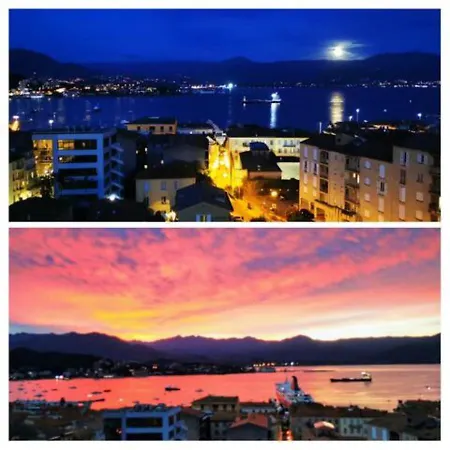 Centre Ville Avec Vue Magnifique Sur Le Golfe D'Ajaccio; Parking Prive.-3